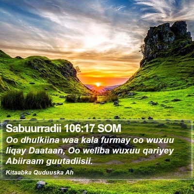 Sabuurradii 106:17 SOM Bible Verse Image