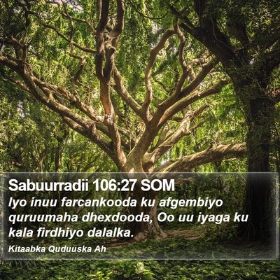 Sabuurradii 106:27 SOM Bible Verse Image