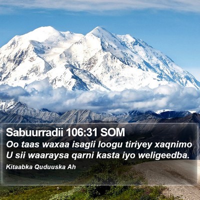 Sabuurradii 106:31 SOM Bible Verse Image