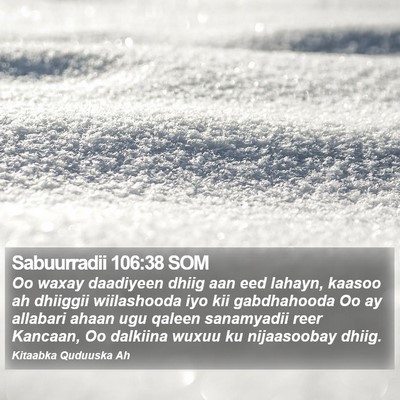 Sabuurradii 106:38 SOM Bible Verse Image