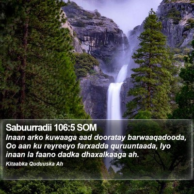 Sabuurradii 106:5 SOM Bible Verse Image