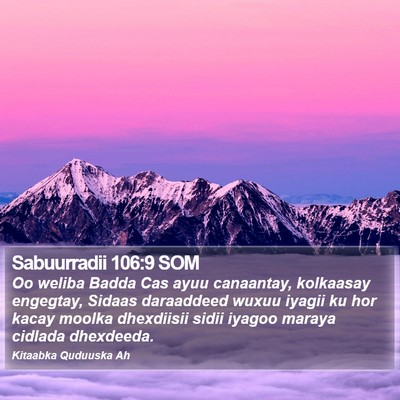 Sabuurradii 106:9 SOM Bible Verse Image