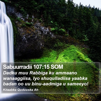 Sabuurradii 107:15 SOM Bible Verse Image