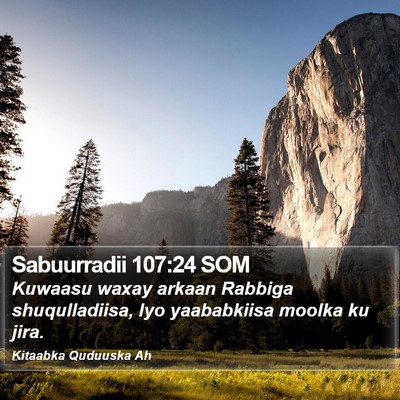 Sabuurradii 107:24 SOM Bible Verse Image