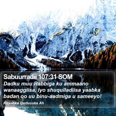 Sabuurradii 107:31 SOM Bible Verse Image