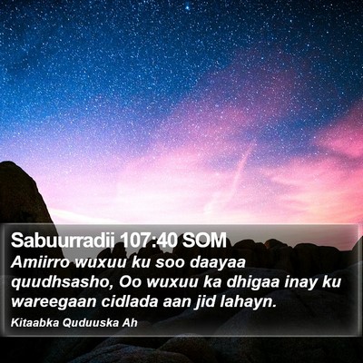Sabuurradii 107:40 SOM Bible Verse Image