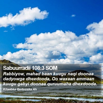 Sabuurradii 108:3 SOM Bible Verse Image