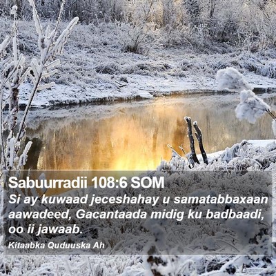 Sabuurradii 108:6 SOM Bible Verse Image