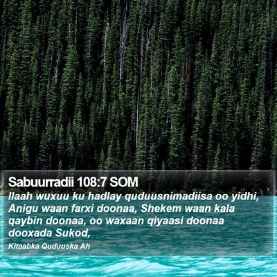 Sabuurradii 108:7 SOM Bible Verse Image