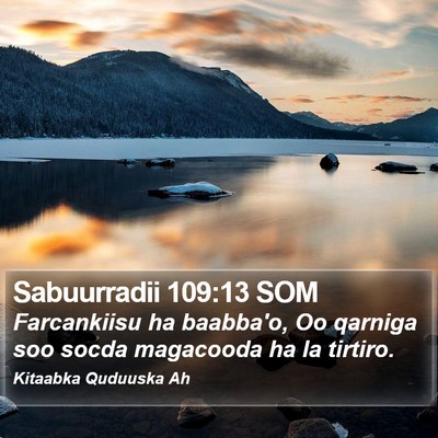 Sabuurradii 109:13 SOM Bible Verse Image