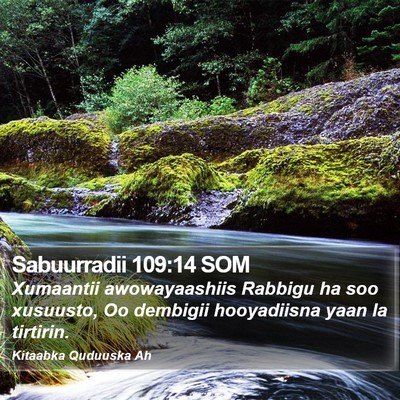 Sabuurradii 109:14 SOM Bible Verse Image