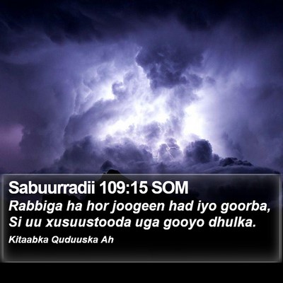 Sabuurradii 109:15 SOM Bible Verse Image