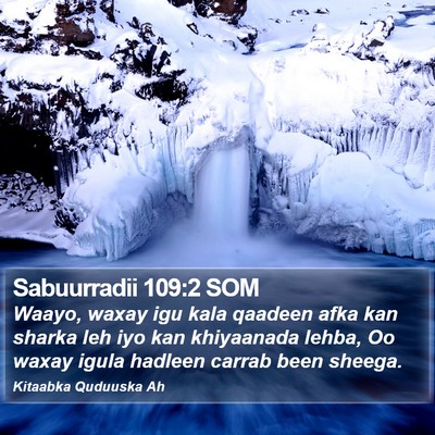 Sabuurradii 109:2 SOM Bible Verse Image
