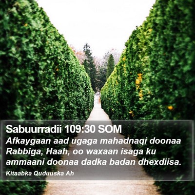Sabuurradii 109:30 SOM Bible Verse Image