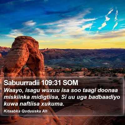 Sabuurradii 109:31 SOM Bible Verse Image