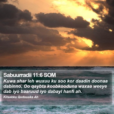 Sabuurradii 11:6 SOM Bible Verse Image