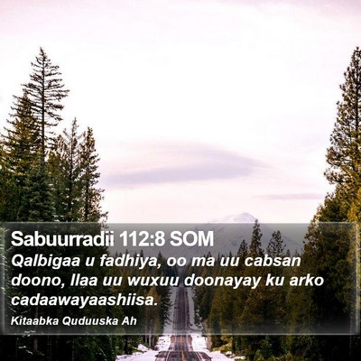 Sabuurradii 112:8 SOM Bible Verse Image