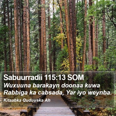 Sabuurradii 115:13 SOM Bible Verse Image