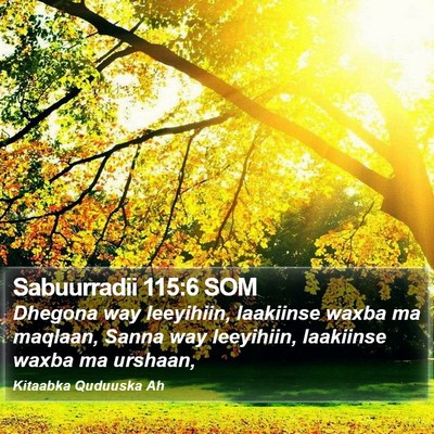 Sabuurradii 115:6 SOM Bible Verse Image
