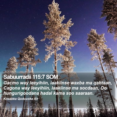 Sabuurradii 115:7 SOM Bible Verse Image