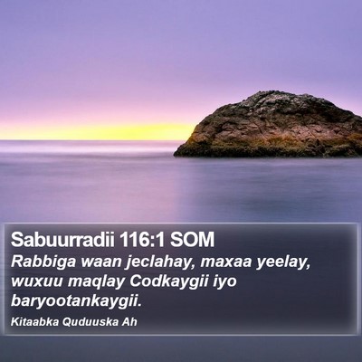 Sabuurradii 116:1 SOM Bible Verse Image