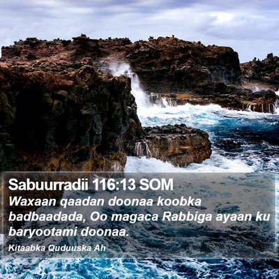 Sabuurradii 116:13 SOM Bible Verse Image