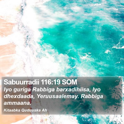 Sabuurradii 116:19 SOM Bible Verse Image