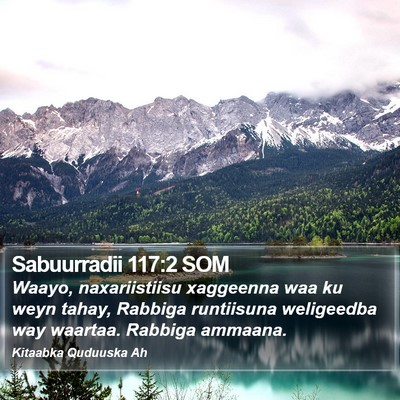 Sabuurradii 117:2 SOM Bible Verse Image
