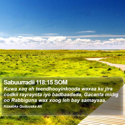 Sabuurradii 118:15 SOM Bible Verse Image