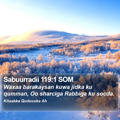 Sabuurradii 119:1 SOM Bible Verse Image