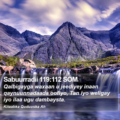 Sabuurradii 119:112 SOM Bible Verse Image