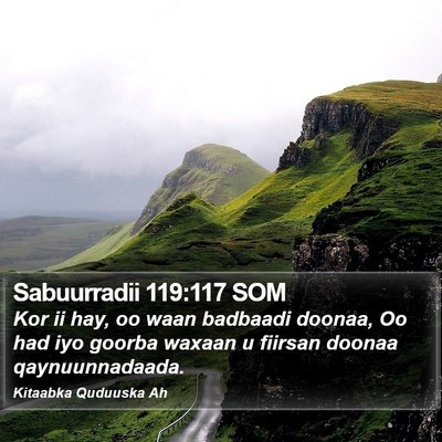 Sabuurradii 119:117 SOM Bible Verse Image