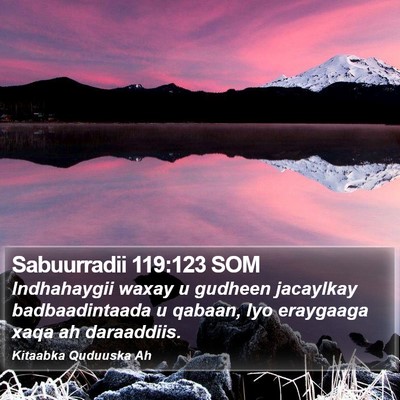 Sabuurradii 119:123 SOM Bible Verse Image