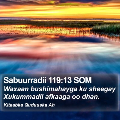 Sabuurradii 119:13 SOM Bible Verse Image