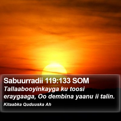 Sabuurradii 119:133 SOM Bible Verse Image