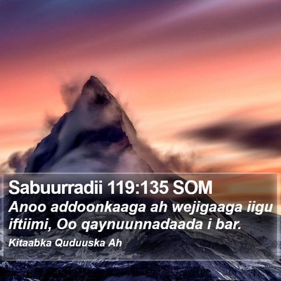 Sabuurradii 119:135 SOM Bible Verse Image