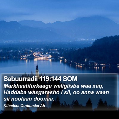 Sabuurradii 119:144 SOM Bible Verse Image