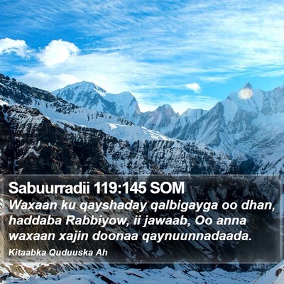 Sabuurradii 119:145 SOM Bible Verse Image
