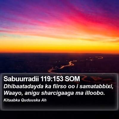 Sabuurradii 119:153 SOM Bible Verse Image