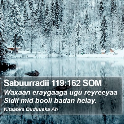 Sabuurradii 119:162 SOM Bible Verse Image