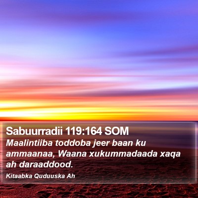 Sabuurradii 119:164 SOM Bible Verse Image