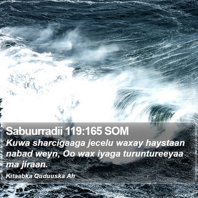 Sabuurradii 119:165 SOM Bible Verse Image