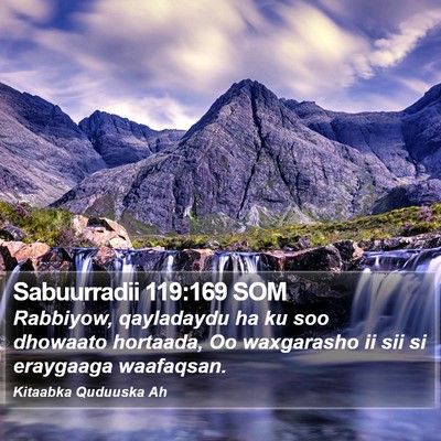 Sabuurradii 119:169 SOM Bible Verse Image