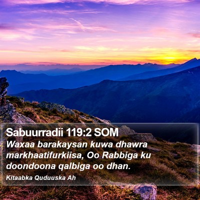 Sabuurradii 119:2 SOM Bible Verse Image