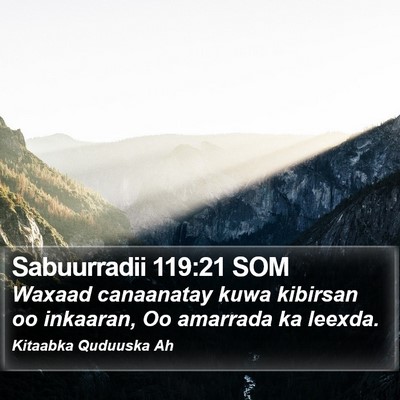Sabuurradii 119:21 SOM Bible Verse Image