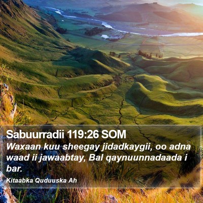 Sabuurradii 119:26 SOM Bible Verse Image