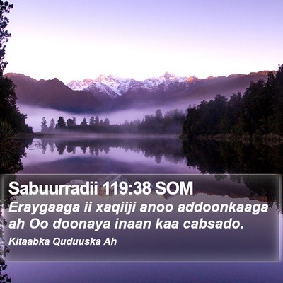 Sabuurradii 119:38 SOM Bible Verse Image