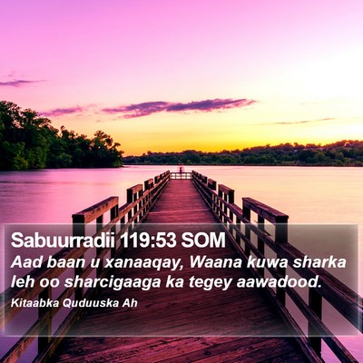 Sabuurradii 119:53 SOM Bible Verse Image