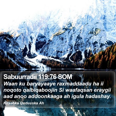 Sabuurradii 119:76 SOM Bible Verse Image