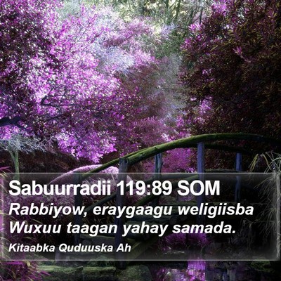 Sabuurradii 119:89 SOM Bible Verse Image